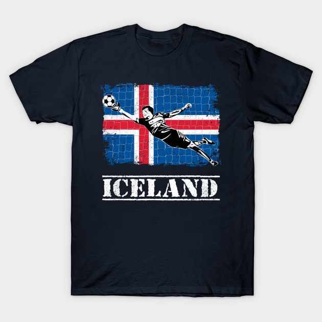 Iceland Soccer Supporter Goalkeeper Shirt T-Shirt by zeno27